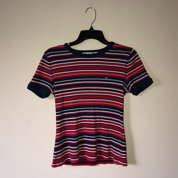 Tommy Hilfiger Tops - Redwhite&blue striped Tommy Hilfiger ribbed shirt